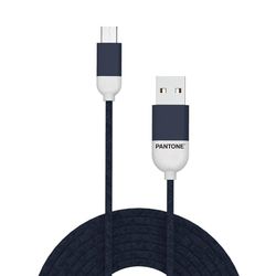 Celly PTMC0015N Pantone Micro USB 2.0 Cable, 2.4A Output, 1m Length, Navy