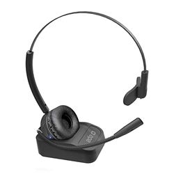 SBS Casque multipoint sans Fil avec réduction du Bruit, Microphone réglable et Station de Charge pour Smart Working, Call Center, didactique à Distance, vidéo