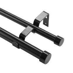 VEVOR Barra de Cortina Doble Barra de Cortina Extensible 92-183 cm con Tapas de Extremo Hierro Robusto Carga 13,6 kg para Colgar Cortinas Opacas y Ventanas Transparentes Sala de Estar Baño Dormitorio