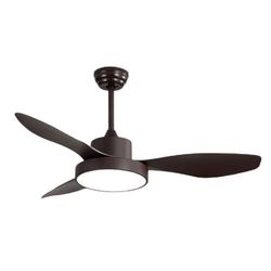 Brightium Ventilator, DC, 24 W, 2650 lm, 3 vleugels, 6 snelheden, 3000-4000 - 6000 K, met afstandsbediening, geheugen en timer voor ruimtekoeling.