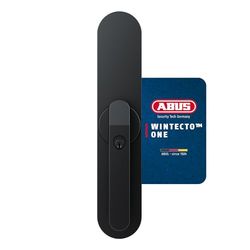 ABUS Wintecto One - Manopola intelligente per finestra, porta del balcone e della terrazza, con funzione di allarme, facile da montare senza forare, colore nero