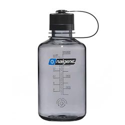 Nalgene Sustain Tritan BPA-vrije waterfles gemaakt van materiaal afgeleid van 50% plastic afval, 16 oz, smalle mond, grijs