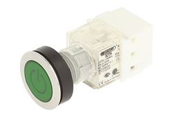 Club 23.000.769 Stainless Steel Push Button Switch Cap – Bezeichungs Child Symbol on/off Contact Button Master Opener and Screw Connector – Green (Pack of 2)