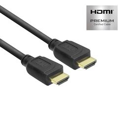 ACT AK3946 - Cavo HDMI da 5 m, 4K a 60 Hz, Certificato HDMI Premium 2.0 ad Alta velocità, 18 Gbps, Supporta Arc, HDR, HDCP 2.2, Compatibile con PS5/PS4, HDTV, PC