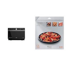 Whirlpool Microonde a libera installazione MWSC 9133 SB Supreme Chef Termoventilato combinato & AVM305 Piatto Crisp grande per forno a microonde