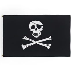 AZ FLAG Bandiera Pirata Teschio 250x150cm - Gran Bandiera dei Pirati 150 x 250 cm - Bandiere