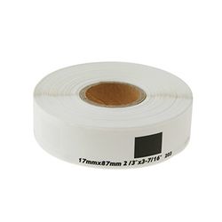 Cablematic PN20071610010174151 BM87 Rouleau de 300 étiquettes adhésives compatibles avec Brother DK-11203 DK-1203 17 x 87 mm Blanc