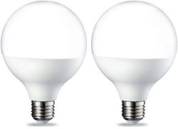 Amazon Basics - Lampadine a LED, attacco Edison E27, a forma di globo, G93, 14,5 W (equivalenti a 100 W), Luce Bianca Calda, non dimmerabili, confezione da 2