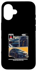 Orange Tokyo Car Orange Graphic Case for iPhone 16