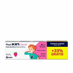 FLUORKIN Infantil Pasta dentífrica fresa 75 + 25 ml