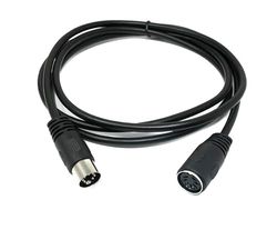 SYSTEM-S S-Video kabel 150 cm DIN 7-pins stekker naar bus in zwart