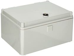 ELEKTRO-PLAST Armario de distribución UNI-mini con cerradura, 300 x 200 x 160 mm, caja de distribución industrial, 43.01 IP65 5900, color blanco