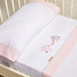 Burrito Blanco | Sábanas coralina Cuna 911 Rosa | para Minicuna de 50 cm (+ Medidas Disponibles) | Sábanas bebé