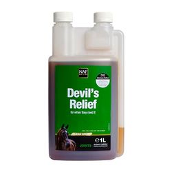NAF Devil's Relief 1L – Herbal Joint Support for Horses – With Devil’s Claw, MSM & Natural Antioxidants – Aids Mobility – Ideal for Older or Active Horses