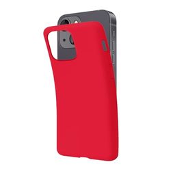 SBS Cover per iPhone 14 Rosso Scarlet Pantone 1935 C, Custodia Morbida e Flessibile Antigraffio, Cover Sottile e Comoda da Tenere in Tasca, Custodia Compatibile con Ricarica Wireless