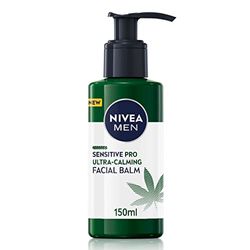 NIVEA MEN Sensitive Pro Ultra Calming Facial Balm (150 ml), Aftershave Balm Enriched With Hemp Seed Oil And Vitamin E For Stress-Minimising Face Care