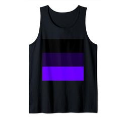 NEGRO -MORADO OSCURO-MORADO CLARO 3 COLORES RAYAS Camiseta sin Mangas