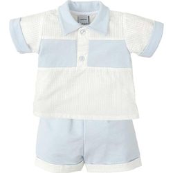 BABIDU Zomerset voor baby's, met T-shirt en shorts, 100% katoen, zacht en koel, sportieve en elegante stijl, ideaal voor zonnige dagen en outdoor-activiteiten