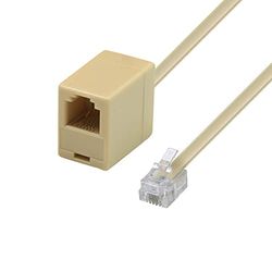 Waytex 39356 telefoonverlenging RJ11 mannelijk naar RJ11 vrouwelijk 5 m beige