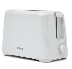 PIFCO Grey 2 Slice Toaster - 6 Browning Settings, Removable Crumb Tray, Anti-Jam Function, and Energy-Efficient Design, Compact, Ideal for Small Kitchens
