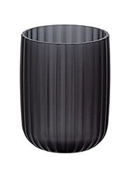 WENKO Gobelet Salle de Bain Agropoli Gris - Porte brosse à dents, Plastique, 7.5 x 10 x 7.5 cm, Gris