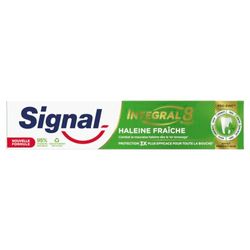 Signal Dentifrice Intégral 8 Haleine Fraîche Effet Prébiotique, Protection Complète 3x plus efficace, 95% d’ingrédients d’origine naturelle - 75ml