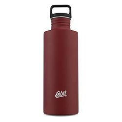 Esbit Drinkfles Sculptor - roestvrij stalen drinkfles met praktische lus sluiting - 1000 ml in rood