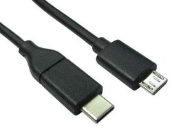RS PRO USB-kabel, USB C/Micro-USB B, 1 m USB 2.0 zwart