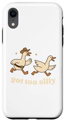 Got Too Silly Goose Cowgirl Funny Silly Goose Jail graphic Case for iPhone XR