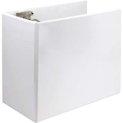 Samsill 16427 Titan Classeur à 3 anneaux extra large 15,2 cm – Couverture transparente anti-adhésive personnalisable – Anneau en D verrouillable – Peut contenir plus de 1250 feuilles – Blanc