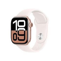 Apple Watch Series 10 GPS + Cellular 42 mm Smartwatch con cassa in alluminio e cinturino Sport Loop Rosa fard - M/L. Fitness tracker, app ECG, display Retina always-on, Carbon Neutral