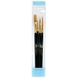 Grim'Tout AABFP Set de Pinceles para Maquillaje, 4 Unidades