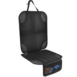 AiQInu Protector Asiento Coche, Impermeable Antideslizante Compatible Isofix de Niño con 2 Bolsillos de Almacenaje para SUV, Sedan, de Cuero y Tela