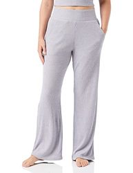 Triumph Thermal Wide Trouser High Waist pyjamas-underdel, Mörkgrå melange, 42 SE