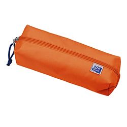 Oxford Pennenetui van polyester, duurzaam, rechthoekig, groot, oranje, oranje, 22x8x7cm, pennenetui