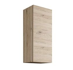 Mama Store Pensile Singolo in Legno Reversibile con Sistema di Apertura Push And Pull, ingegnerizzato, Rovere Naturale, CM