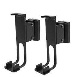 conecto Soporte de Pared para Altavoz, Compatible con Sonos® One, Sonos® One SL, Sonos® Play: 1, Carga máxima 3 kg, Juego de 2, Negro