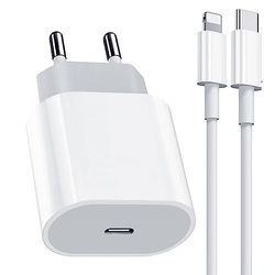 [Apple MFi Certified] Caricatore rapido per iPhone, adattatore USB C da 25 W e cavo di ricarica da 1 m per iPhone 14/14 Plus/14 Pro Max/13/13 Pro/12/12Mini/11/XS/SE/iPad, alimentatore USB C