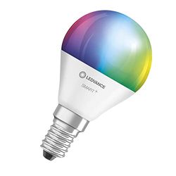 LEDVANCE Lampada LED intelligente con tecnologia WiFi, attacco E14, colore della luce modificabile(2700-6500K), colori RGB modificabili, sostituzione per 40W, SMART+ MiniBulb, confezione da 1