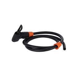 SKS Pompkop met slang, multivalve kop voor aircompressor 12.0, pompslang, schroefdraad M12x1, zwart, 80 x 2 x 2 cm