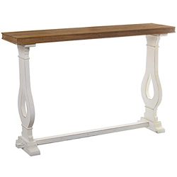 MESA ENTRADA MADERA, ABETO+DM 121X31X79CM, TABLERO:4CM GROS