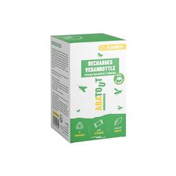 ABATOUT – Recarga para trampa Veganbottle Volants – Recambio para moscas y avispas – Atractivo natural homologado – 5 recargas, color blanco