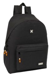 safta Munich Lagoon Sac à dos pour ordinateur portable 14,1", idéal pour les jeunes de différents âges, confortable et polyvalent, qualité et résistance, 31 x 13 x 43 cm, Noir, M, Décontracté