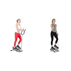 Sunny Health & Fitness Advanced Twist Stepper Machine w/Resistance Bands, Portable Mini + Magnetic Underdesk/Standing Portable Ellittical Machine