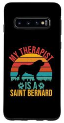 Coque pour Galaxy S10 Saint Bernard Mon thérapeute est un Saint Bernard