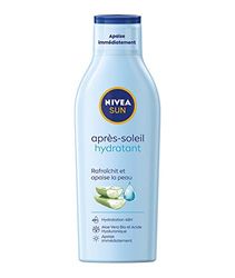 NIVEA SUN Latte doposole idratante (1 x 200 ml), latte idratante corpo con aloe vera bio per un'idratazione intensa e lunga durata