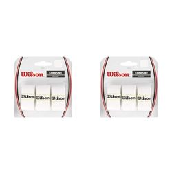 Wilson Pro, Overgrip Racchetta Unisex Adulto, Bianco (White), Taglia unica (Confezione da 2)
