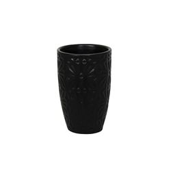 MSV Bicchiere Decorativo per Bagno, Nero, 11 x 7 x 7 cm