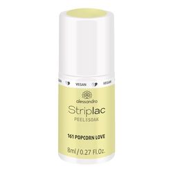alessandro Striplac - Popcorn Love - Vernis à ongles UV - Doux et durable - Facile à enlever grâce à la technologie Peel-Off - Vegan et sans cruauté envers les animaux - 8 ml