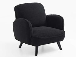 Atlantic Home Collection BEN, fauteuil, imitatie schapenwol, wit